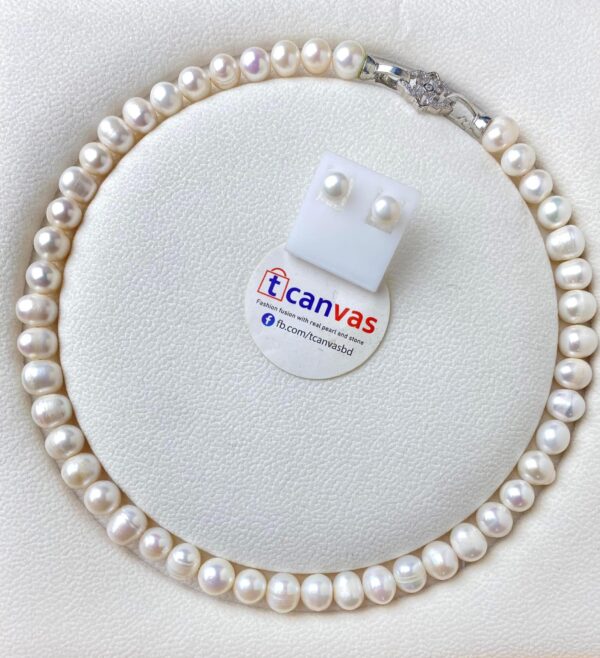 10 mm Round - White pearl necklace for women