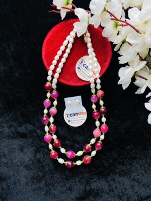 Pearl and stone necklace